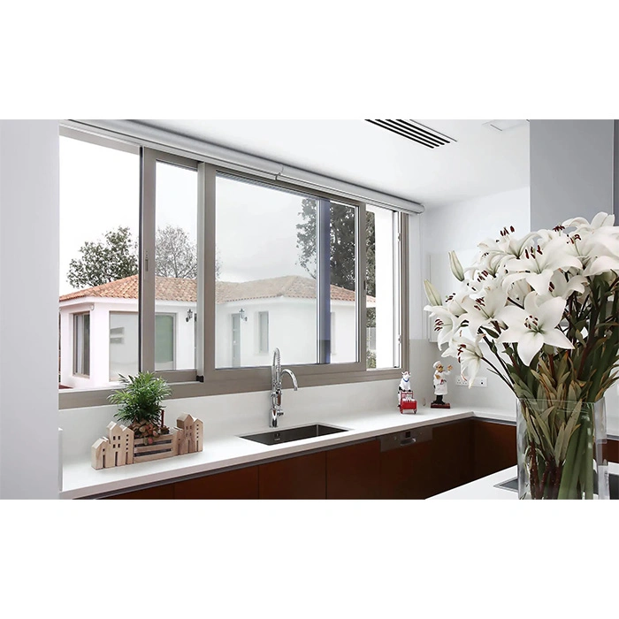 High Reputation Practical Soundproof Black Framed Horizontal Sliding Window