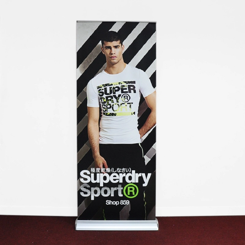 Papel publicitario personalizado Roll up Banner impresión vertical Display Stand