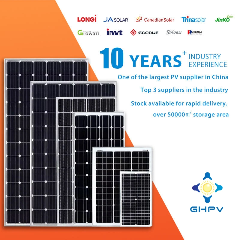 Huasun Solar G10-182-144-DS Himalaya G10 Series 580W 585W 590W 595W Фотоэлектрические панели Bifacial Hjt мощностью 600 Вт.