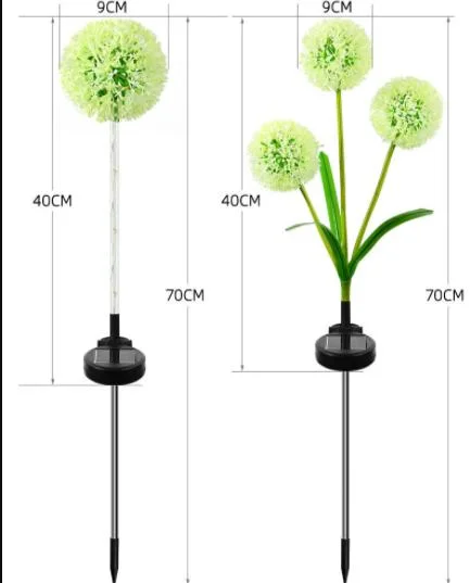 2022 New Factory Wholesale/Supplier Outdoor Solar Powered LED Fantasy Plastic Chopped Green Onion Lighting Water Proof Decorative Lighting Garden Decoration
