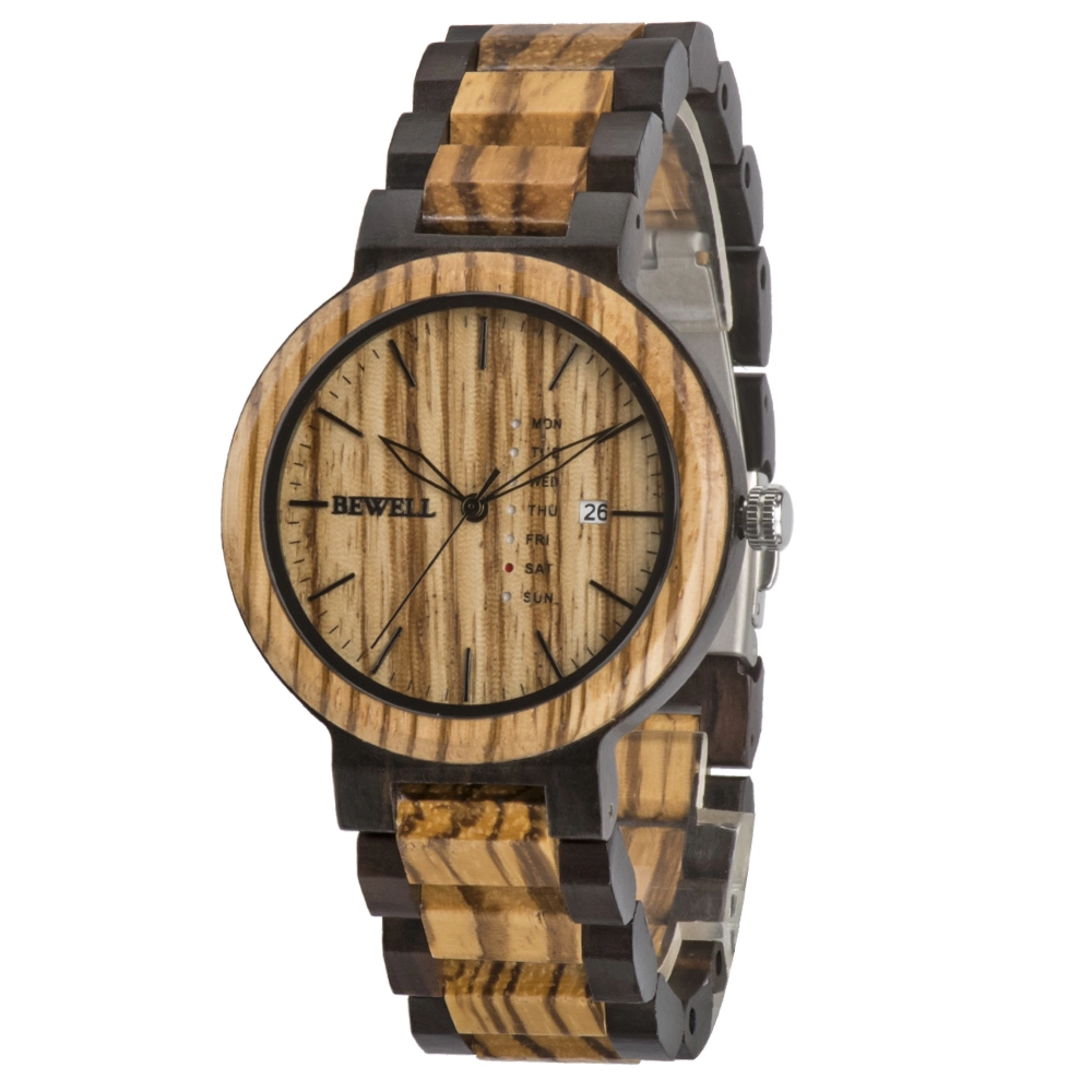 Custom bois gravé Watch cadeau d'anniversaire de l'Ébène naturel Watch