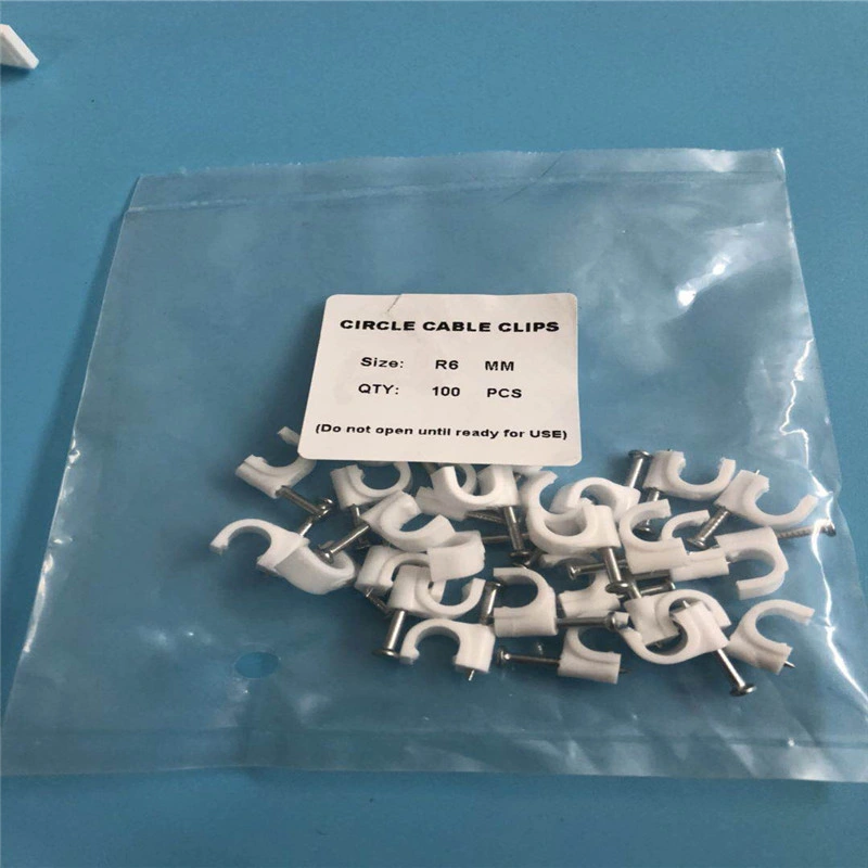 Round Cable Clips with Steel Nail for Tight