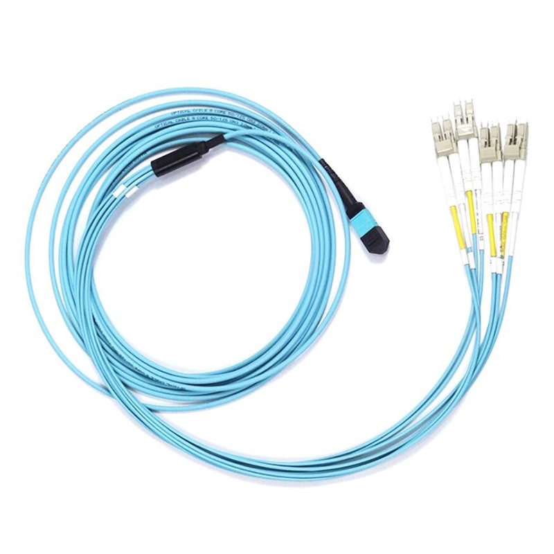 6/8/12 Core MPO to LC Fiber Optic Fanout Breakout Distribution MPO Patchcord Cable