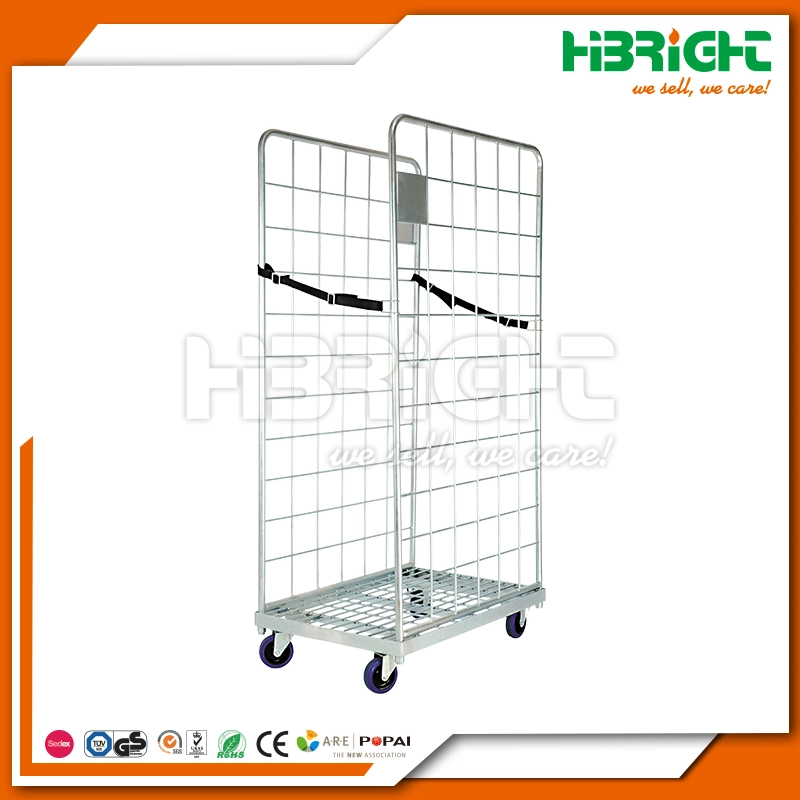 Foldable Metal Laundry Transport Base Roll Container