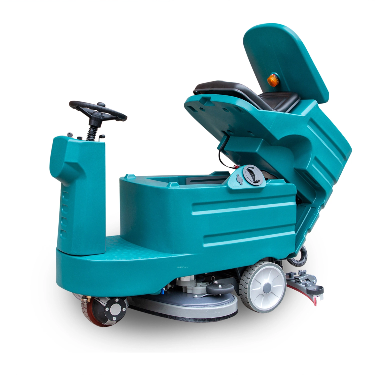 Electric Ride on Industrial/Commercial Automatic Floor Scrubber by Battery Ground Road Street Washing Cleaning Machine for Parking Lot Hospital Warehouse