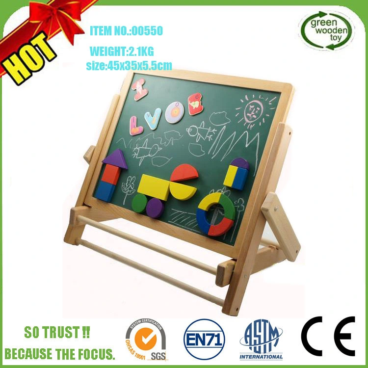 Small Green Wooden Blackboard Kids Writing Double Side Blackboard for Sale