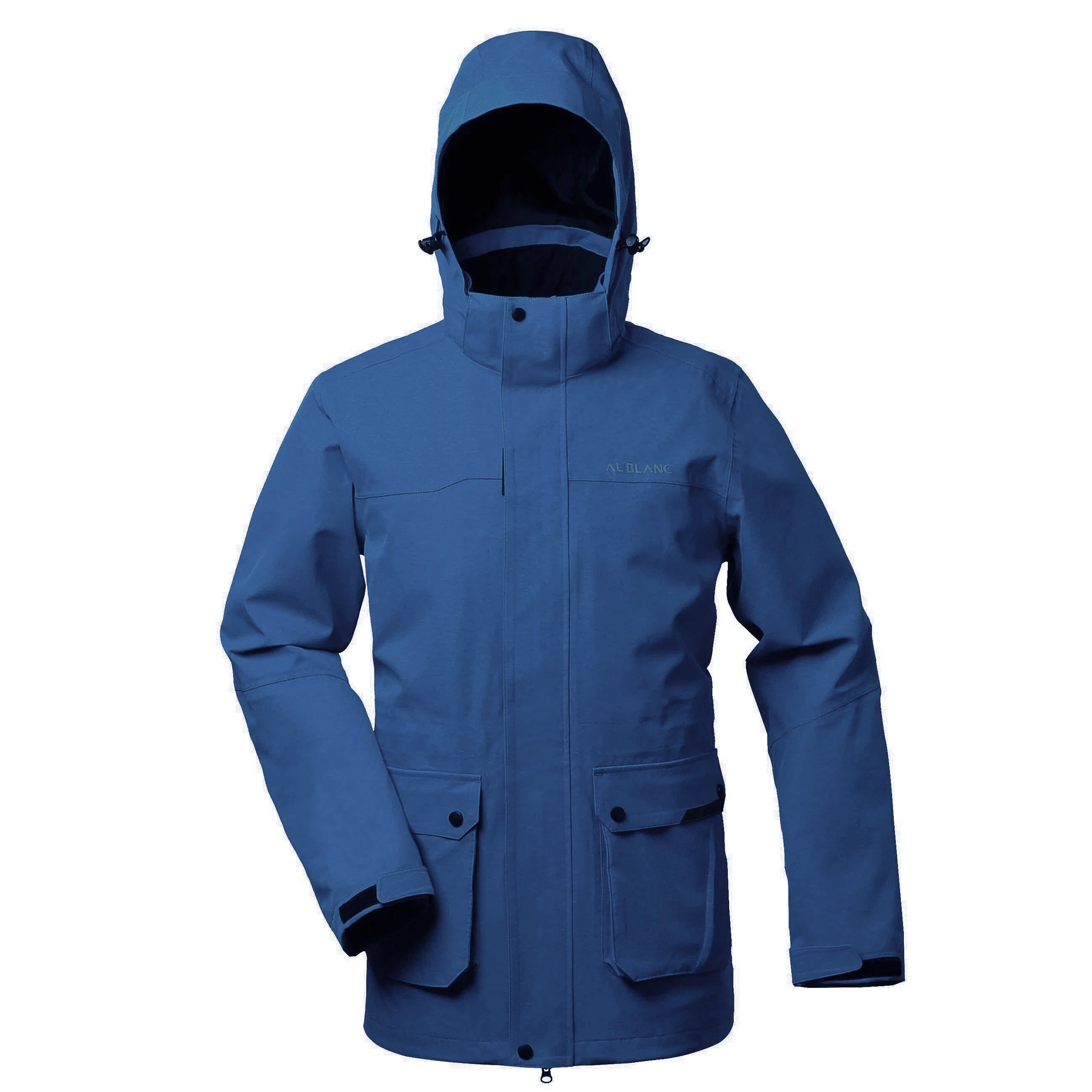 Usine Hommes Manteau d'hiver imperméable avec capuche détachable