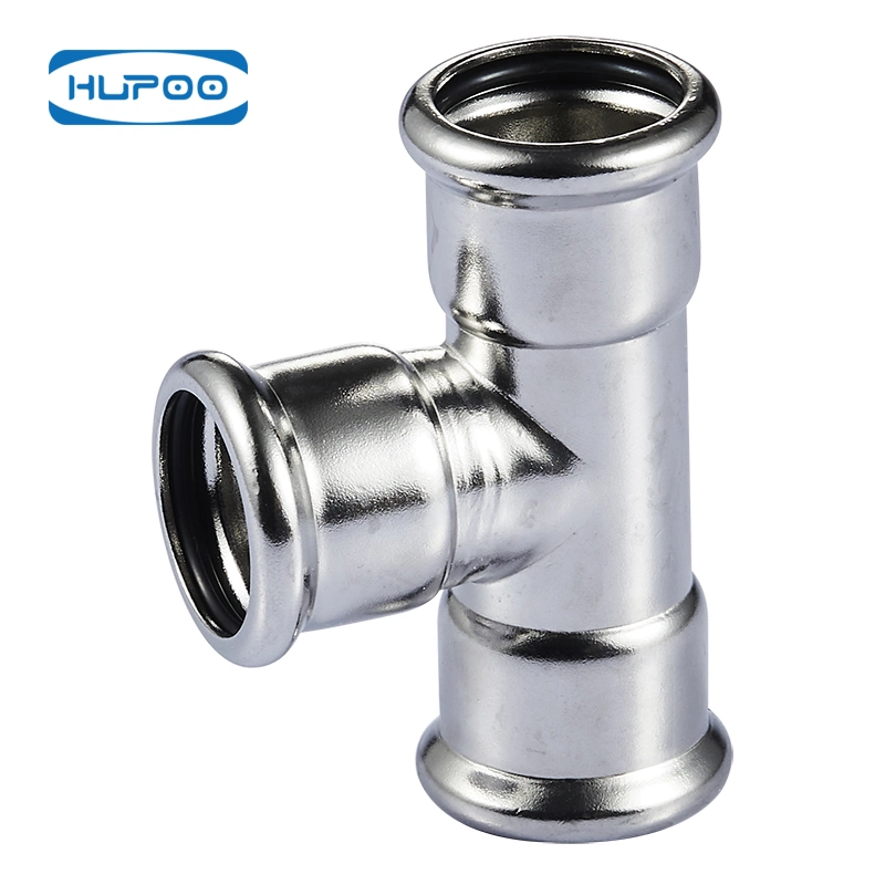 Stainless Steel Plumbling Fitting Equal Tee for Water Supply