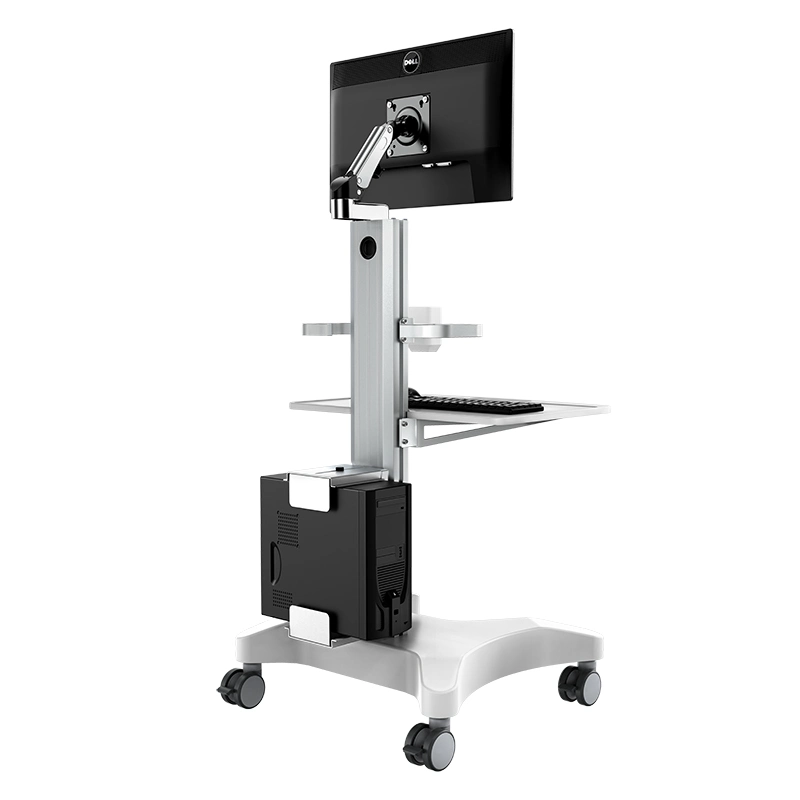 Medical Tablet Mobile Hospital Computer Ward Trolley Telemedicine Carts with Wheels