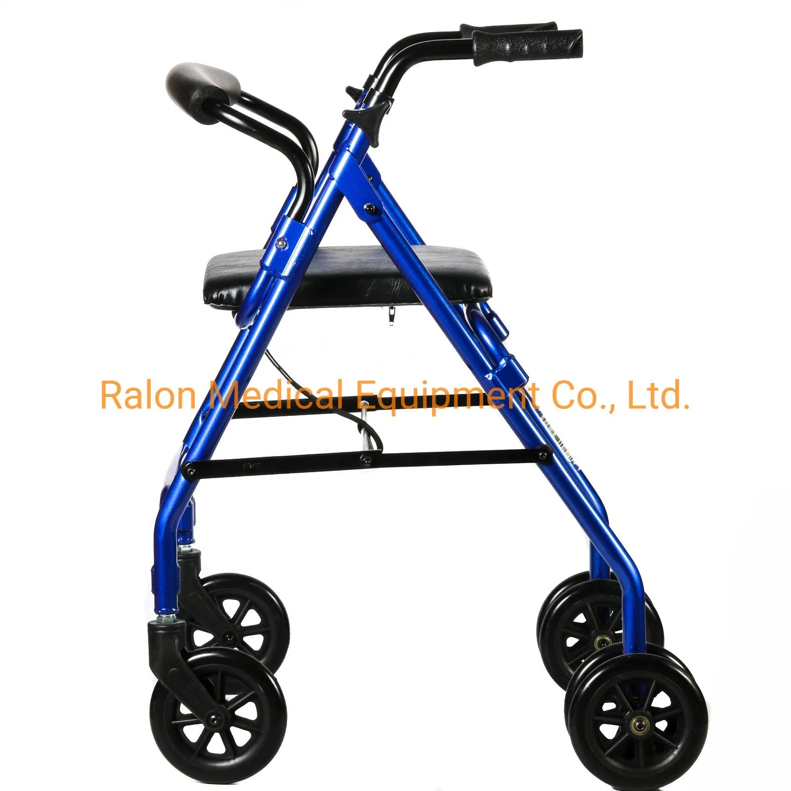 Press Braking Type Aluminum Rollator with Comfortable Sponge Seat