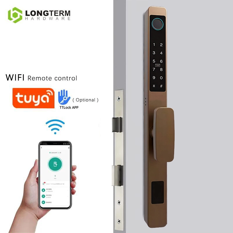 تقنية WiFi Tuya التطبيق ElectronicFingerprint Lock Zinc Alloy Multi-functional Smart قفل الباب