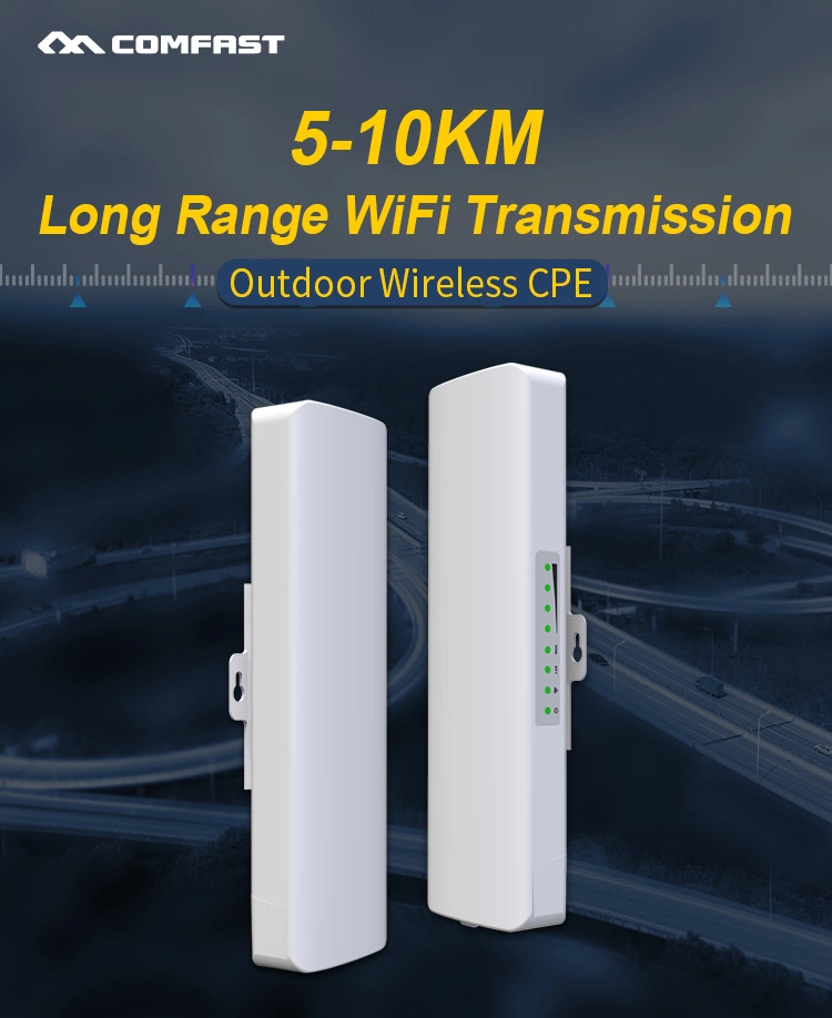 CF-E312A V2 quente de 5,8GHz, 10 km, CPE sem fios, 14 dBi, alta potência Wireless Bridge/Hotspot CPE sem fios