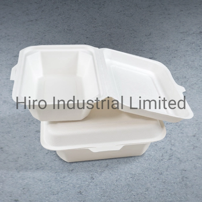 Disposable Tablewares/Sugarcane/ Clamshell Food Box/Biodegradable Tablewares