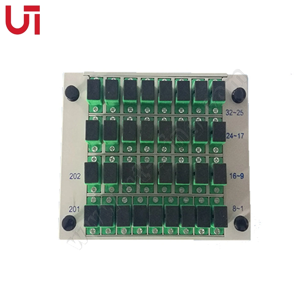 1X32sc/APC Cassette Type PLC Splitter Excellent Quality Low Insertion Loss Card PLC