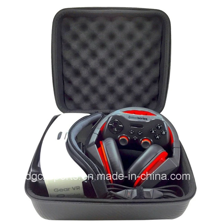 Wasserdichte tragbare Hard EVA Tool Tragetasche Aufbewahrung Tasche, schwarz EVA Reißverschluss Tragen Hard Schutz stoßfeste Box Paket-Tasche für 3D VR
