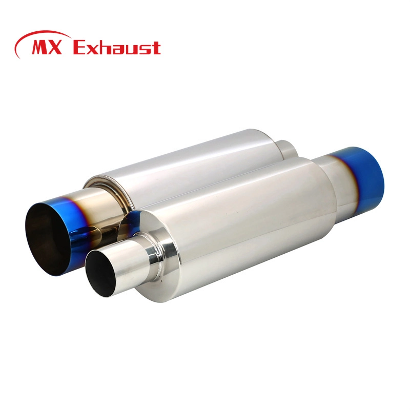 2.5 Inch Inlet High Performance Stainless Steel Racing Car Muffler Exhaust