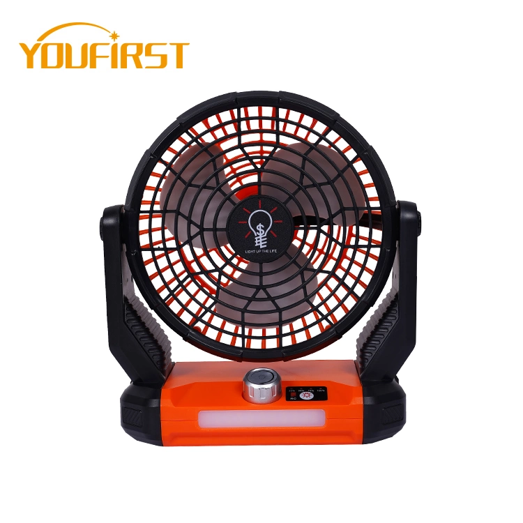 3 Blades Cell Electric Recharaeable Power Solar Panel Energy with LED Table Solar Rechargeable Fan