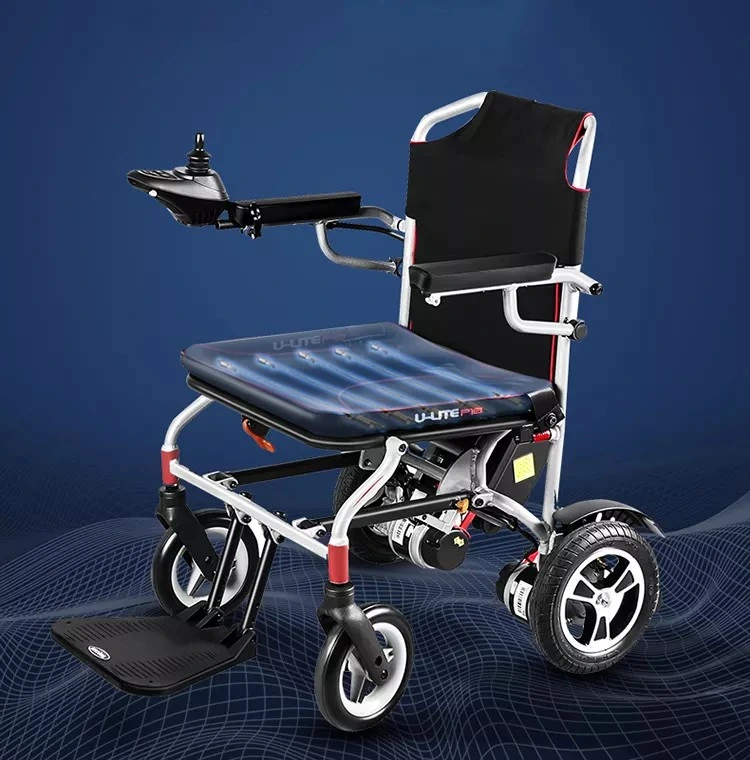 Aluminium Leicht Faltbar Power Wheel Chair Deaktiviert Faltbar Elektro-Rollstuhl