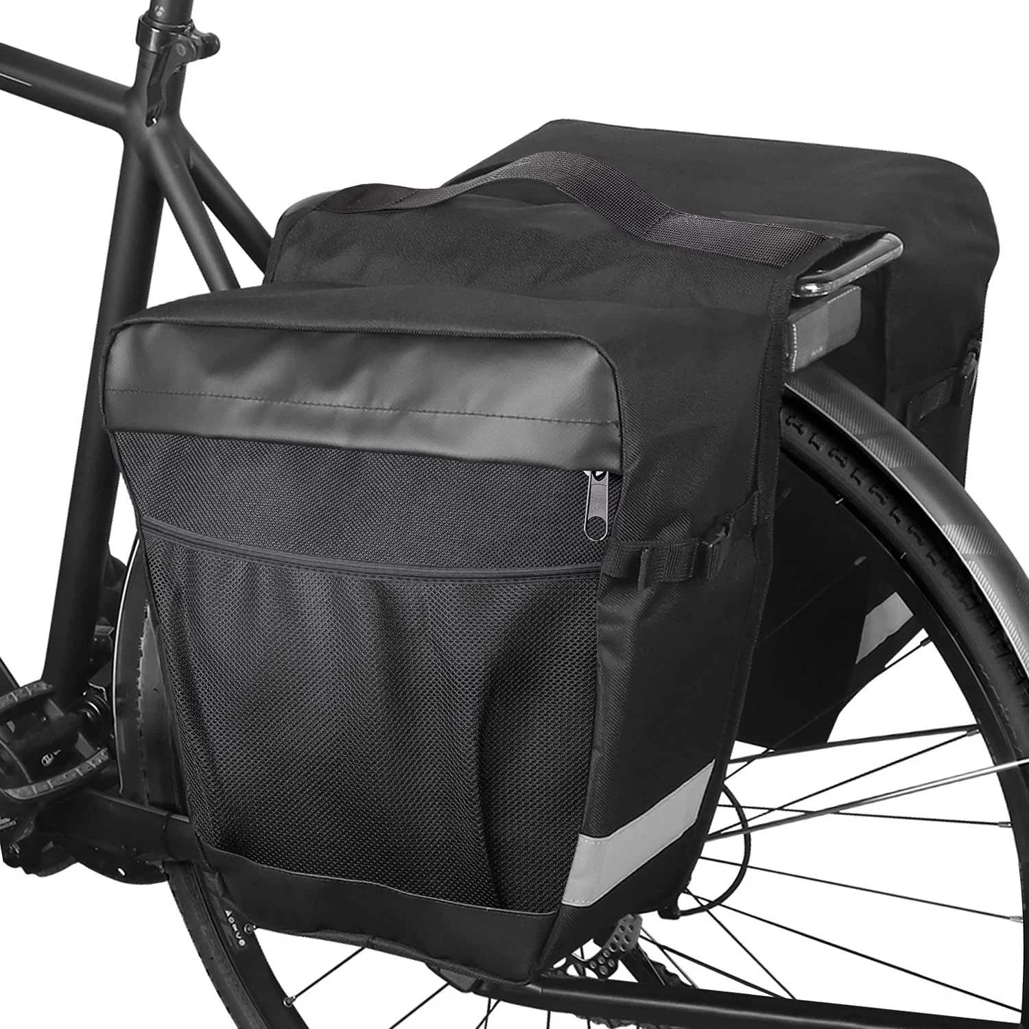 Fahrradtaschen Hinterradtasche 28L große Kapazität wasserdichtes Fahrrad Kofferraum Expedition Touring Bag Reflektierendes Gepäckträgerpaket Für Rücksitze Tasche