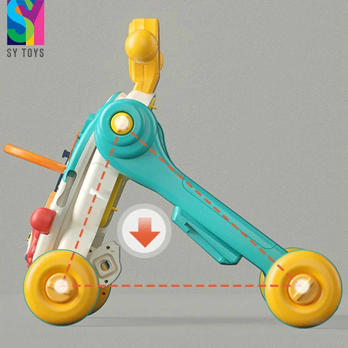 Sy Toys Wholesale/Supplier Wholeasle Factory Direct Sales Baby Stroller Multifunction Plastic Pushing Toy Sit to Stand Toys Activity Baby Walker Kids Toy