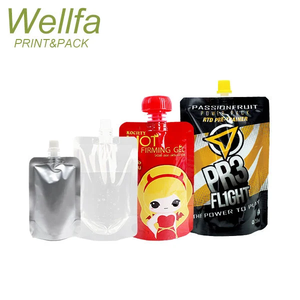 Printed Packing Food Pouch PP Customize Plastic Packaging Baby Nozzle Stand up Bag Printing Liquid Juice Spout Pouches