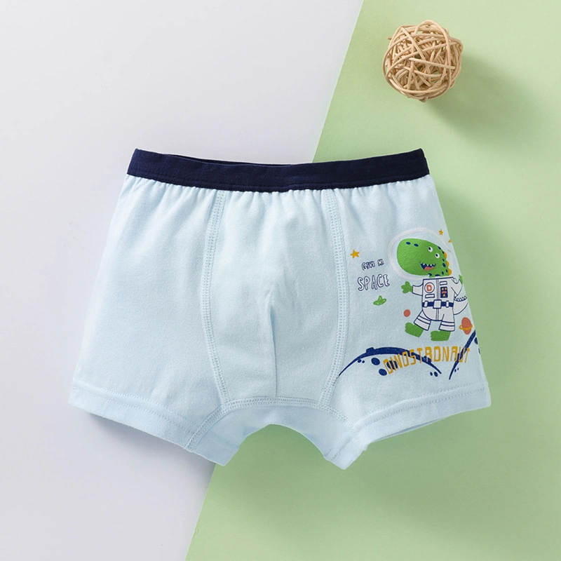 Cotton Graphic Print Boys Boxer Shorts Antibacterial Skin-Friendly Sweat Absorbing Children&prime; S Underwear