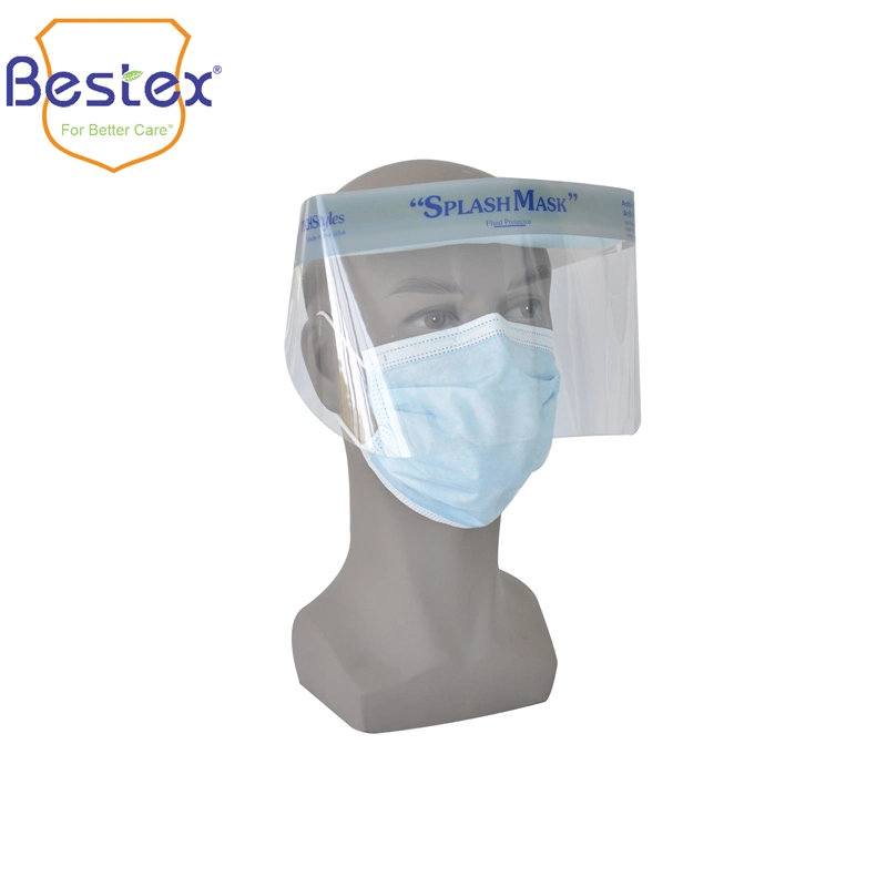 Factory Direct Sales High quality/High cost performance  Adjustable Eye Protective Full Face Disposable Plastic Anti-Fog Faceshield