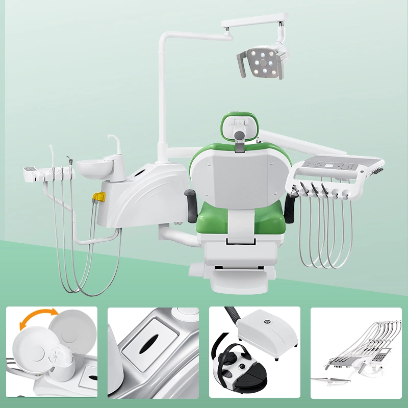 CE aprobación silla Dental de Rendimiento de alta calidad/alto costo Fabricante precios de Dental Unidad de silla con 8 bombillas LED Lt-325 QA