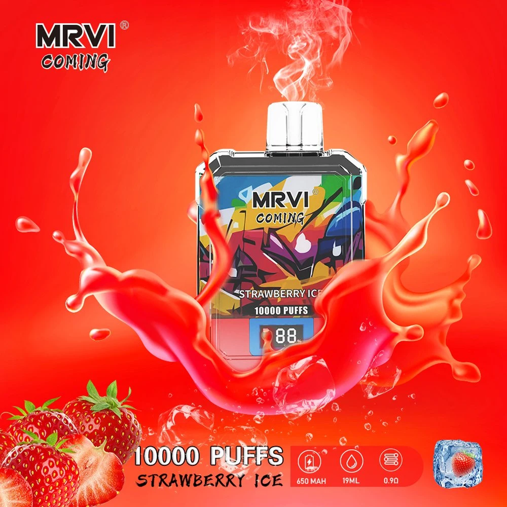 OEM Custom Electronic Cigarette E Liquid Battery Digital Screen Display Showing Mrvi Coming 10000 Puffs Disposable/Chargeable Vape Smoking Pen