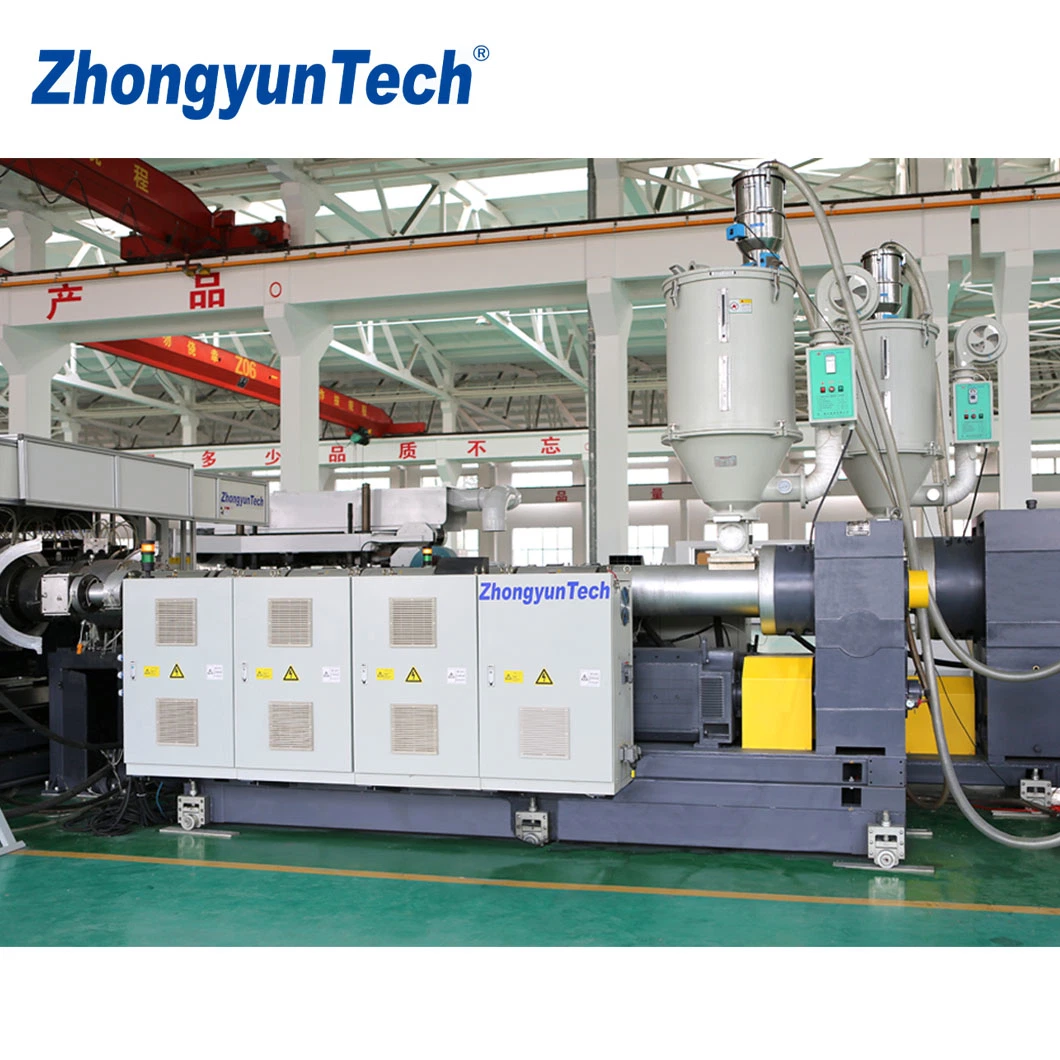 ZhongyunTech ZC-180H HDPE Plastics Double Wall Corrugated Pipe Extrusion Line for Sewege