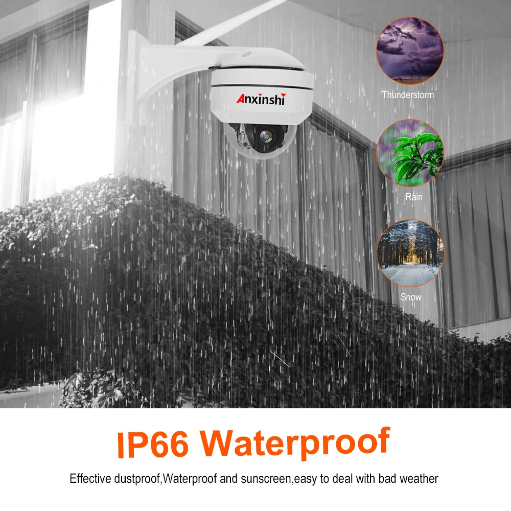 Anxinshi Poe P2p 3.0MP 5X Zoom IR Metal Housing IP WiFi Mini Size PTZ Dome CCTV Security Camera