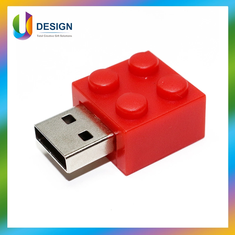 Multi Color Promotional Gift Buliding Block Stackable Plastic USB Drive Pen Drive Flash Drive USB