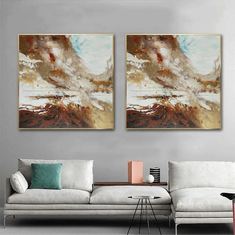 Arte abstrata moderna sala de estar na parede imagens decorativas artesanal paisagem pintura a óleo