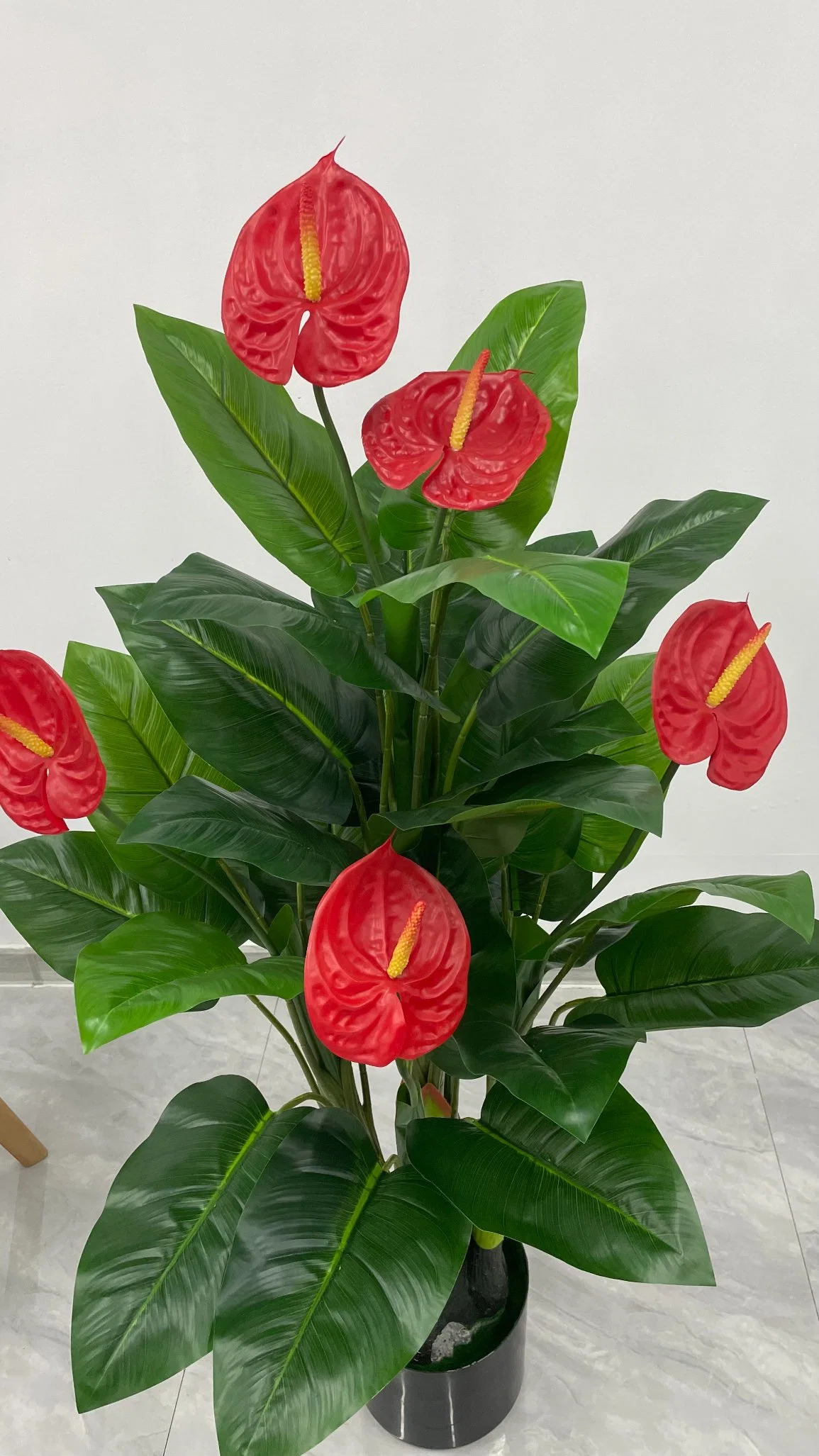 Classical Quintuple Anthurium Hot Sale Can Be Customized, Artificial and Decorative Plant Flower Tree