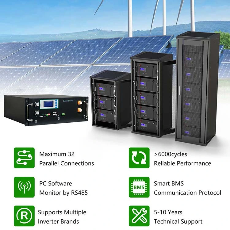 Lithium Ion Battery Solar Storage Battery Power Supply 48V