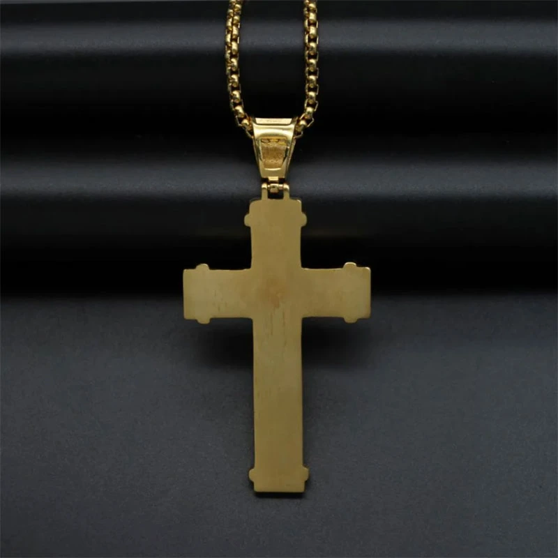 Cross Simple Trip Trumping Titanium Steel Drilling Necklace Pendant Swiping Gift Women Gift Gift Jewelry