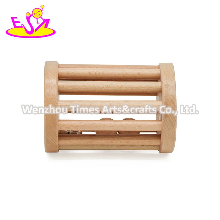 2021 Fashionable Entertainment Pretend Play Wooden Baby Wrist Rattle Toy W08K034b