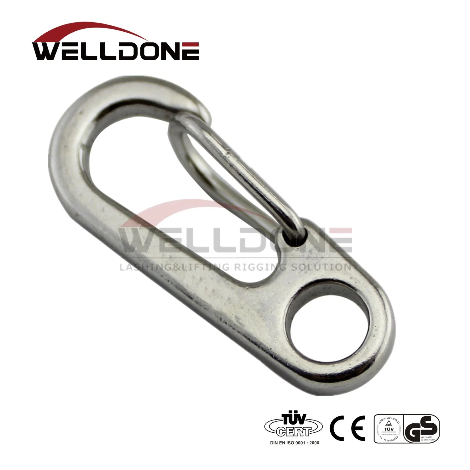 Stainless Steel Carabiner Bottle Hook Keychain Buckle Hanging Padlock Release Keyring Camping Hiking Tents Spring Snap Hook