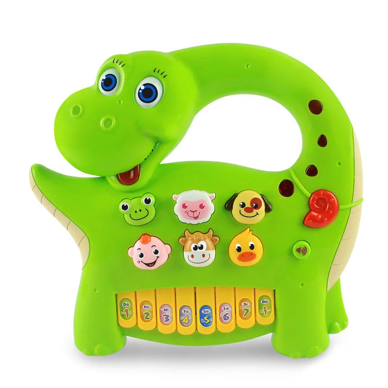 Factory Price Electric Cartoon Bus Piano Musical Instruments Baby Organ Piano Musical Keyboard Toy