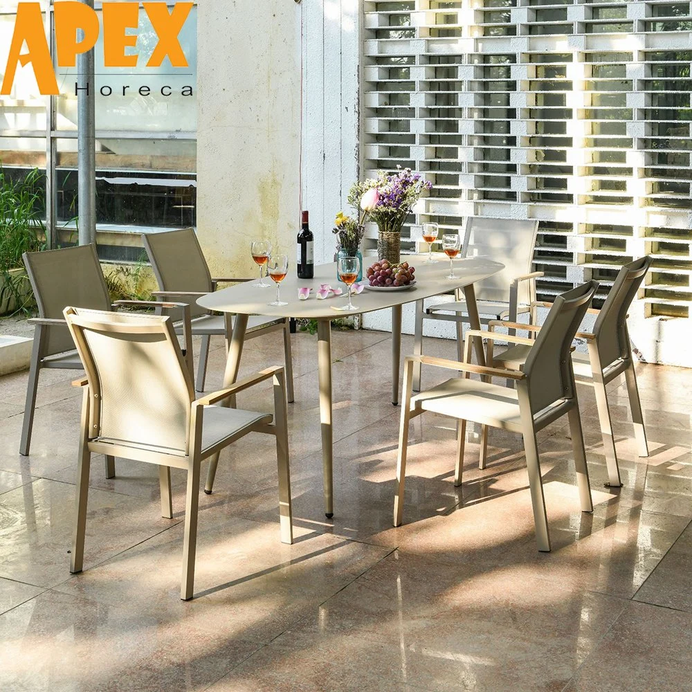 Muebles de jardín Restaurante juego de mesa de aluminio silla Wholesale/Supplier