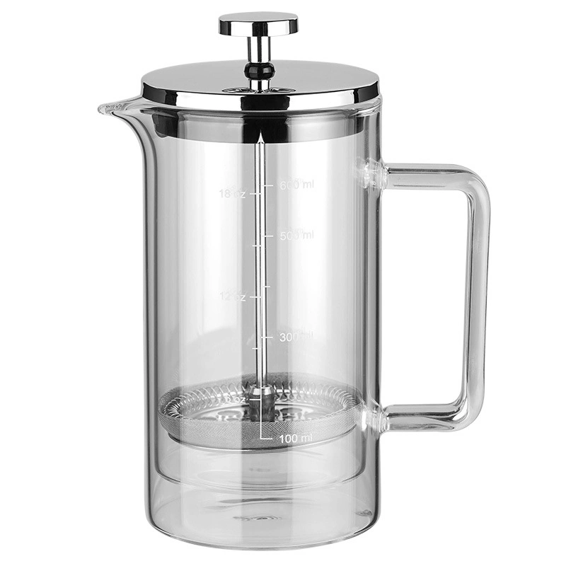 304 Stainless Steel Coffee Press Heat Resistant Thickened Borosilicate Glass Tea Maker