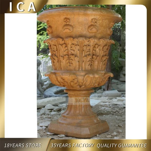 Jardin extérieur jardinières de marbre Pierre sculptée Décoration de mariage Flowerpot