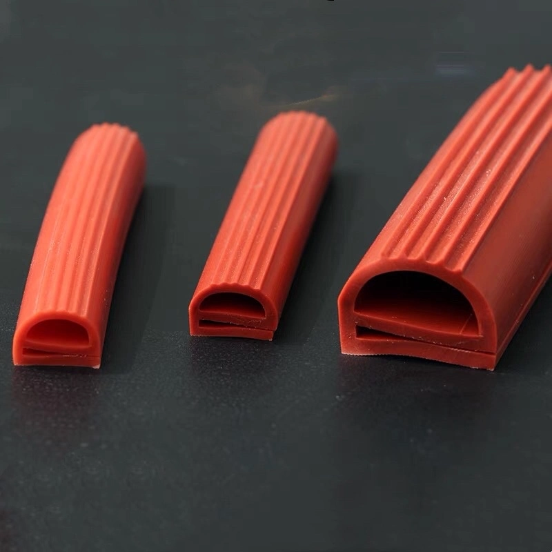 Heat Resistant Red White E Shape Silicone Stirp