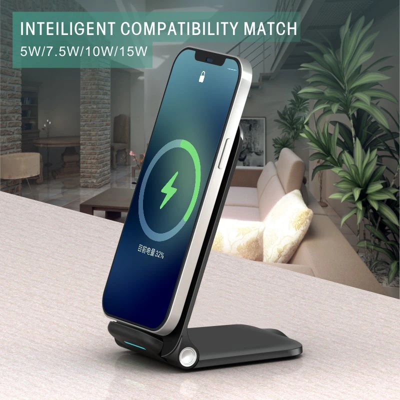 Hot Selling Wireless Charger Folding Fast Charge Qi Mobile Phone Wireless Charger with Holder