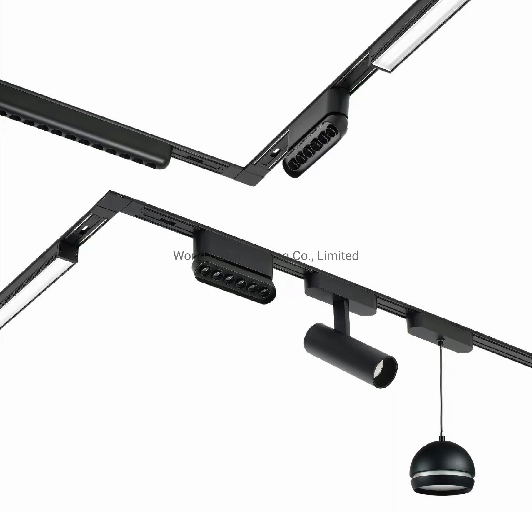 Ultraflache, auf der Oberfläche montierte magnetische Spurleuchte mit optionaler Genauigkeit Optische Steuermodule