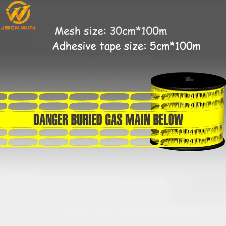 200mm*100m Plastic Safety Warning Tape Underground Detectable Warning Mesh