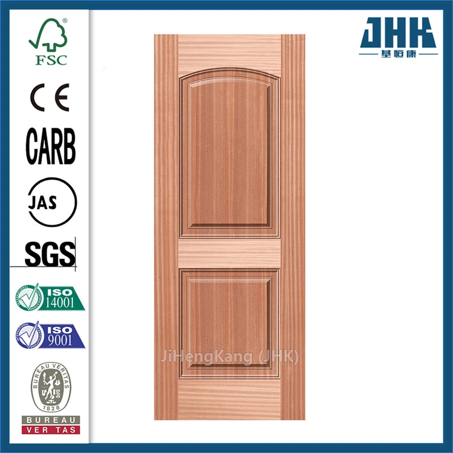 Jhk-S03 Inicio HDF Brich Natural moldeado de la piel de la puerta de chapa de madera