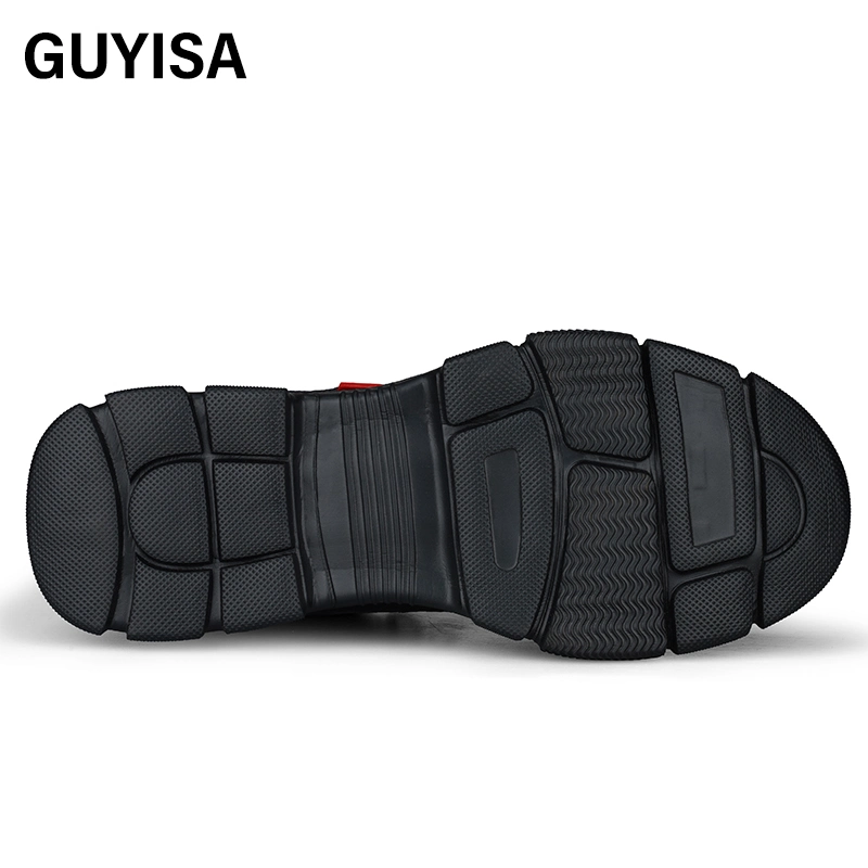 Marque Guyisa nouveau mesh respirant en tissu doux des hommes et femmes en microfibre même chaussures de travail Steel Toe Chaussures de sécurité pour les hommes