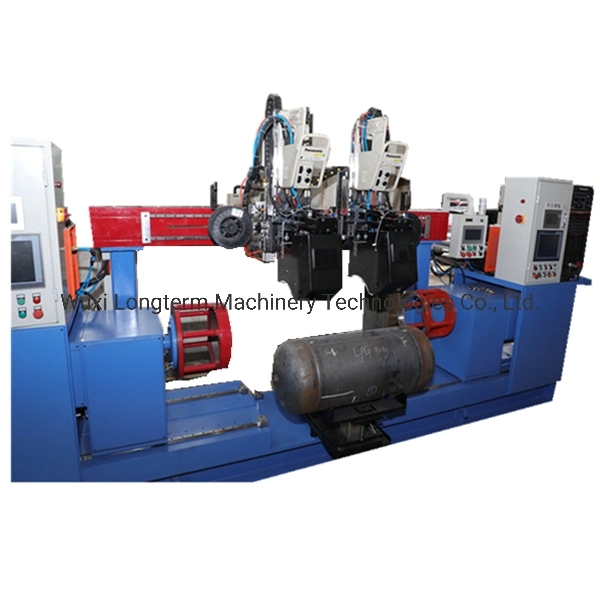 High Efficiency LPG Cylinder / Gas Bottle Double Heads MIG Circumferential Seam Welding Machine / Seam Welder