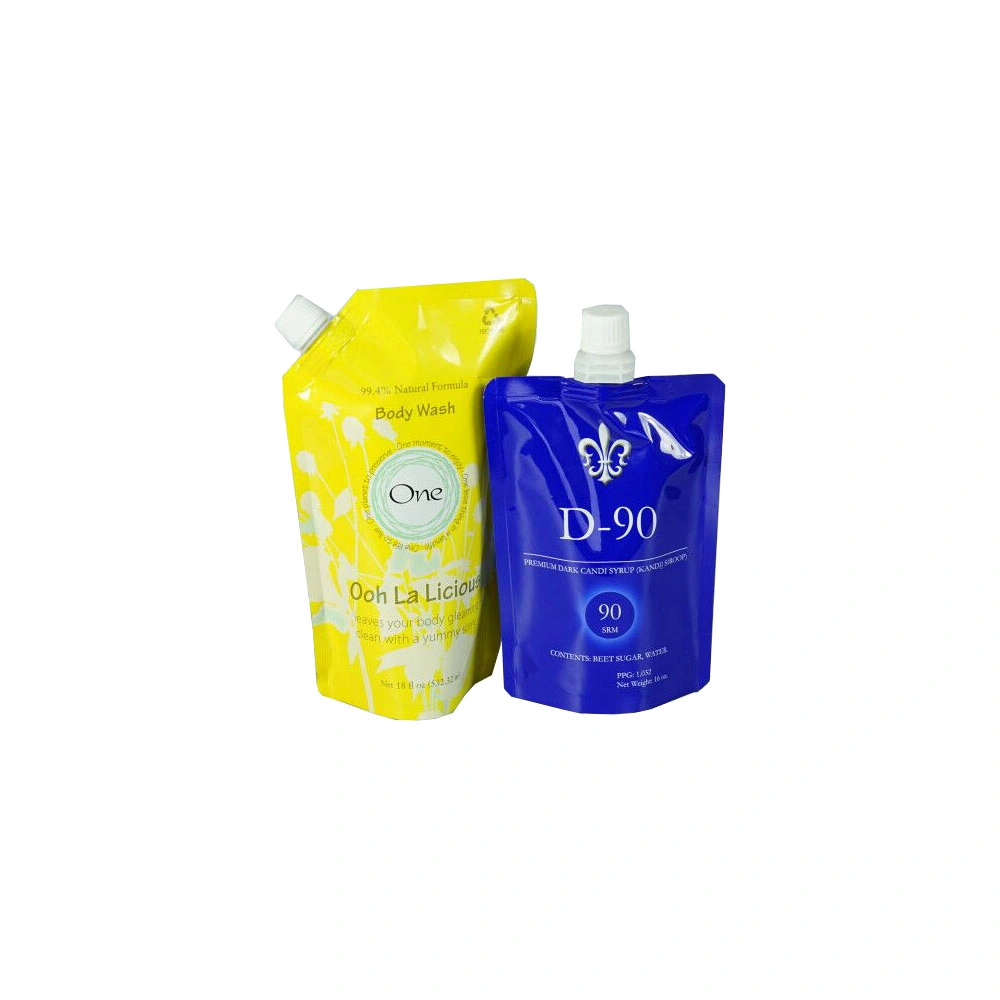 Free Sample Side Heat Seal Small Run Pink Cosmetic 250ml 500ml Disposable Drink Pouch Plastic Bag with Spout